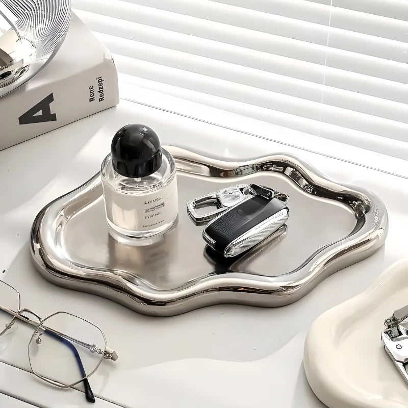 Cloud-Shaped Jewelry Tray Decorative Plate for Rings Earrings Bracelets & Necklaces