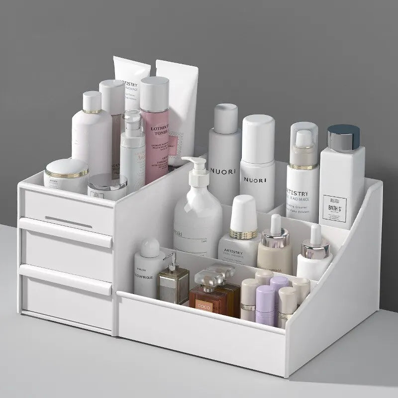 1pc White Makeup Storage Box