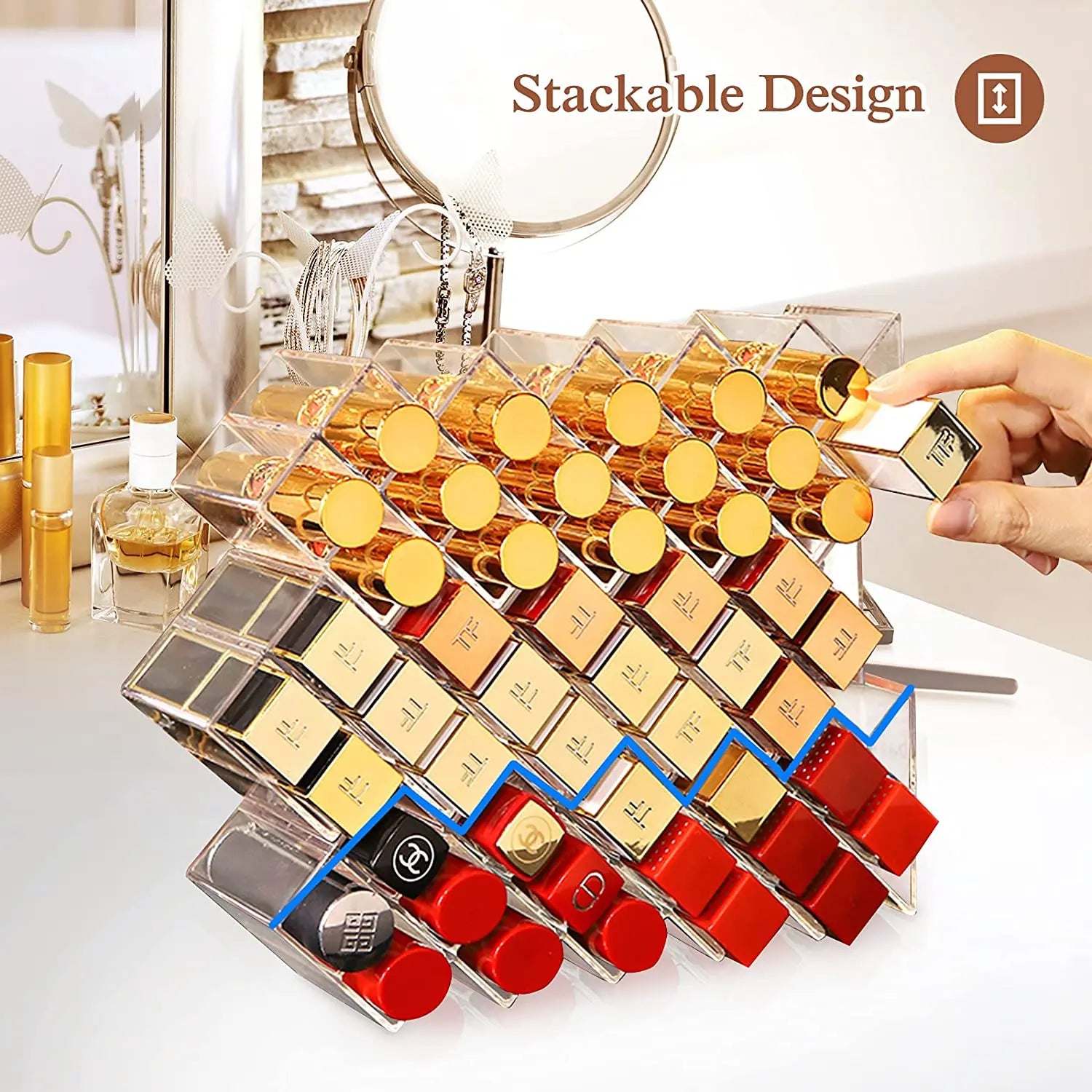16-28 Grids Cosmetic Lipstick Holder