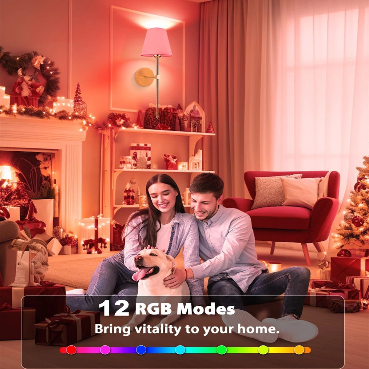 Wireless battery powered wall lamp