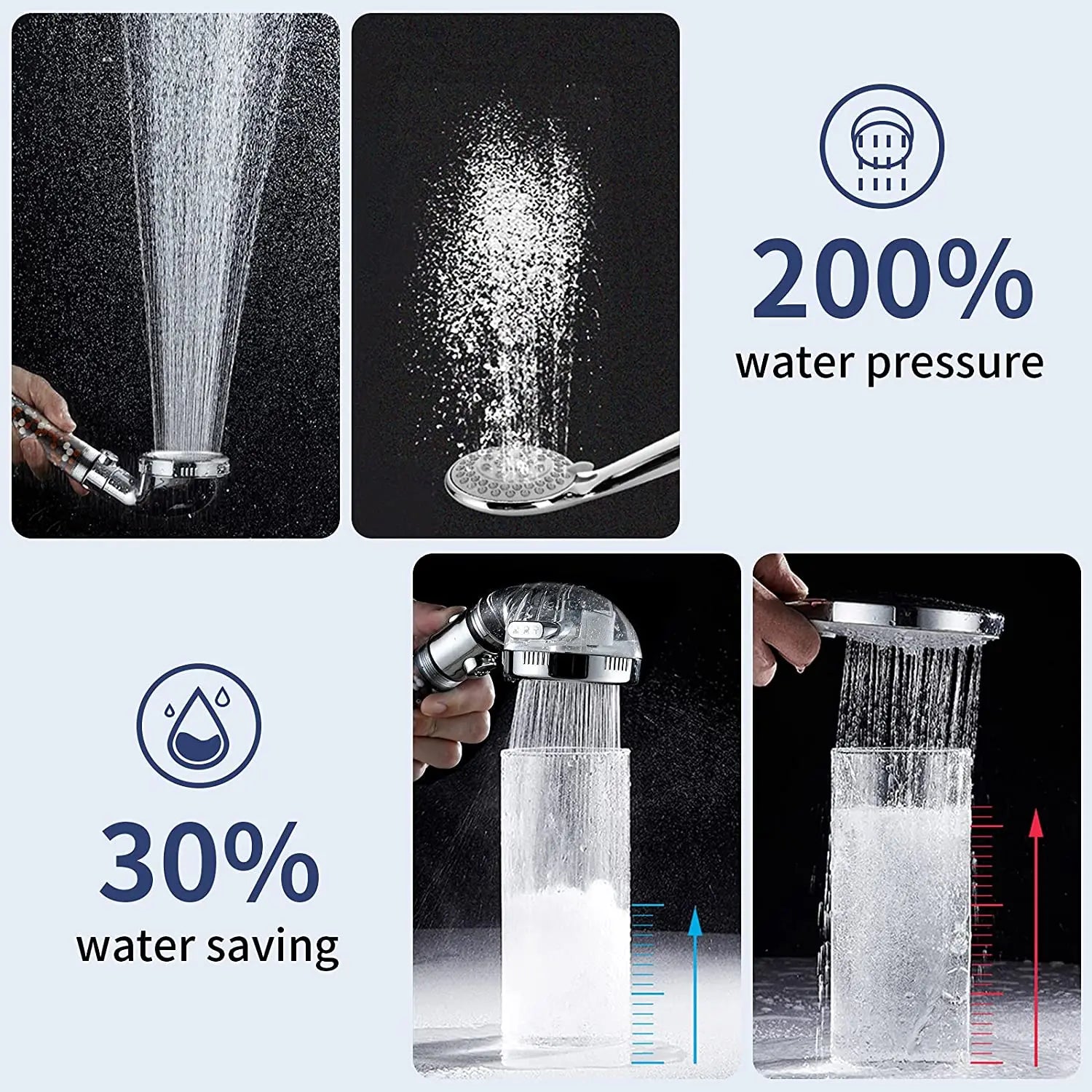 Mineral Balls 3 Modes High Pressure Shower Head