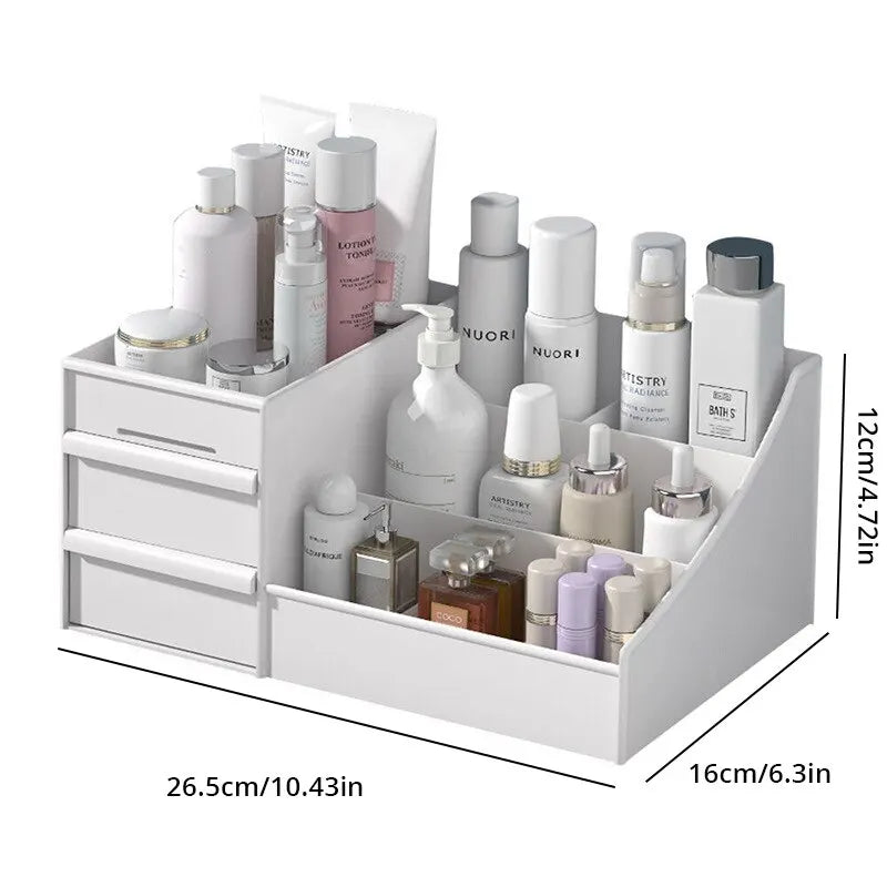 1pc White Makeup Storage Box