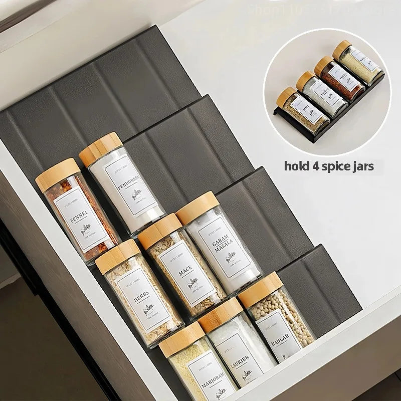 4 Layers Kitchen Spice Drawer Organizer